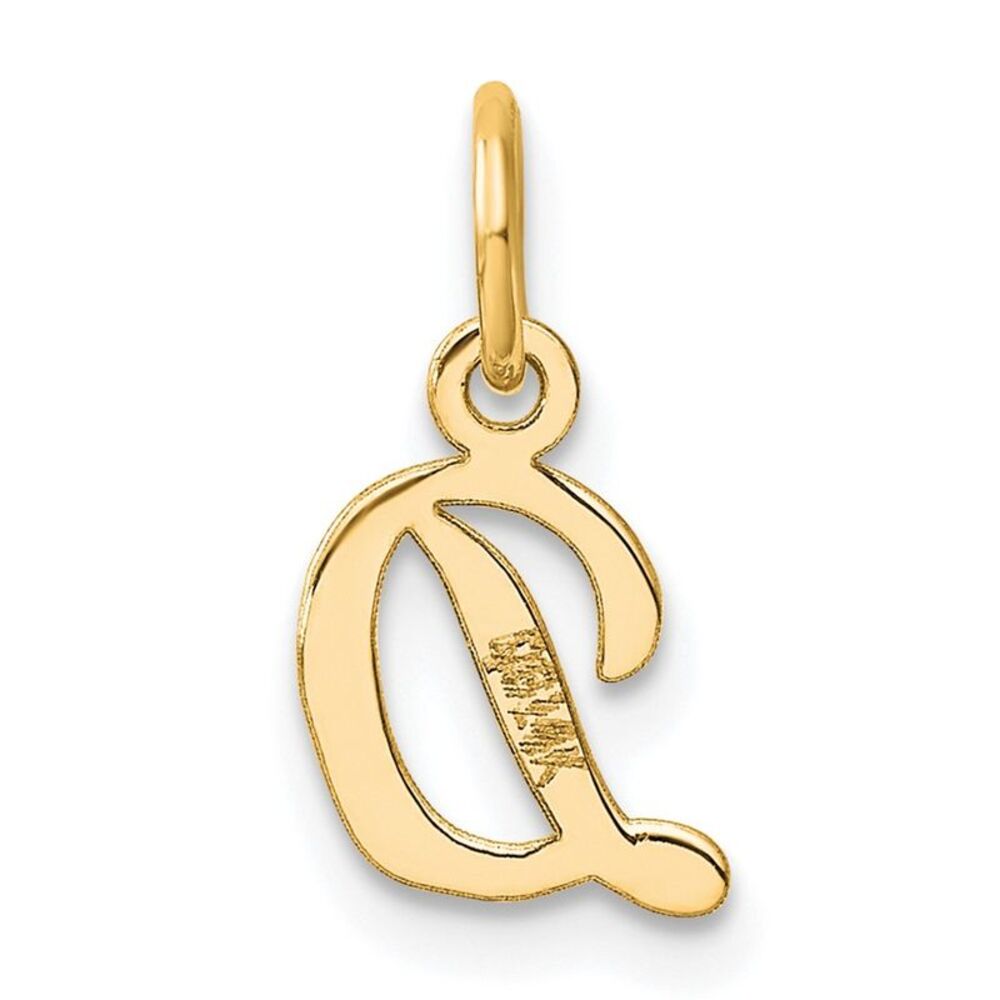 Kazi Luxury 14k Yellow Gold Small Script Letter D… - image 3